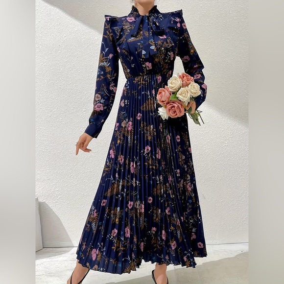 Dresses & Skirts - Floral Cottagecore Boho Modest Long Sleeve Dress Size Large